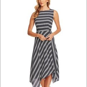 Vince Camuto Asymmetrical Striped Dress